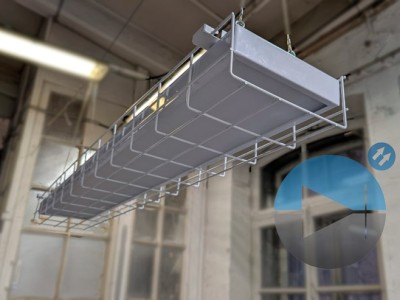 Светильник светодиодный NEWLED.RGD.AB.ARM1200х180.50.M.GRID.5K.IP40 с защитной решеткой
